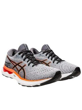 Asics Gel-Nimbus 24 Men's, Sheet Rock/Shocking Orange, US 12.5 M